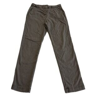 Transit Par Such Pants Womens 2 Brown Grey Slim Leg Button Fly Anthropologie